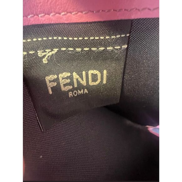 Fendi Zucca FF Logo Small Wallet Brown Pink Leather Preppy Y2K Iconic Style - Picture 4 of 16